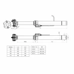Brand-X Ascend II XL Dropper Seatpost (170mm) -Sadler og sadelpinde Salg Brand X Ascend II XL 170mm Dropper Seatpost Dropper Seats posts Black BRNDXDRPA02XL316489170 2